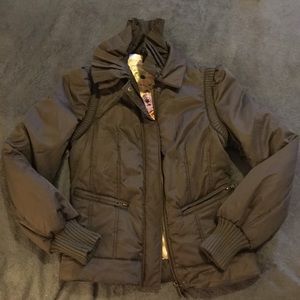 Brown designer puffer jacket